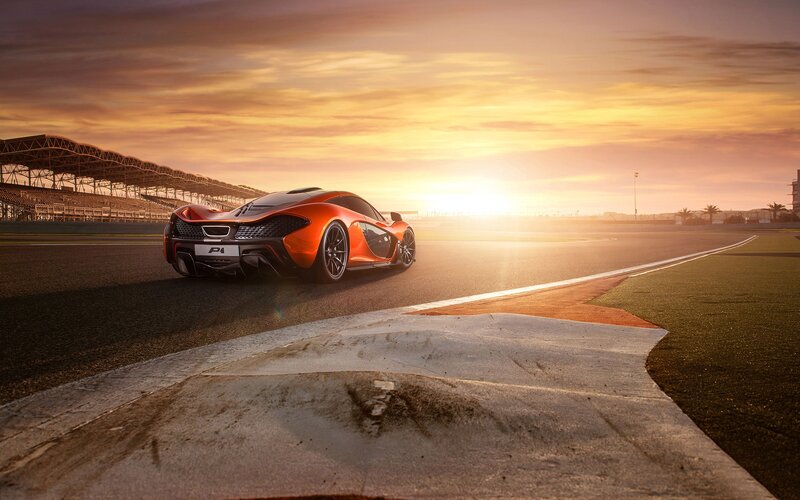 McLaren P1 on a racetrack