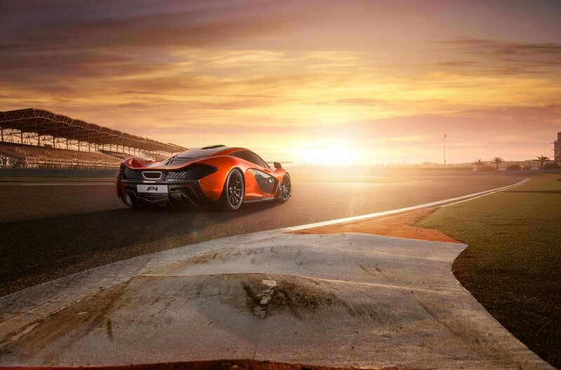 McLaren P1 on a racetrack