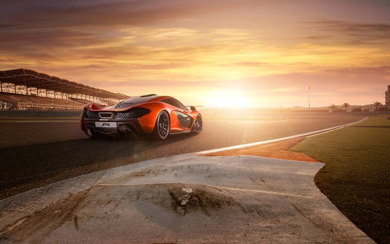 McLaren P1 on racetrack
