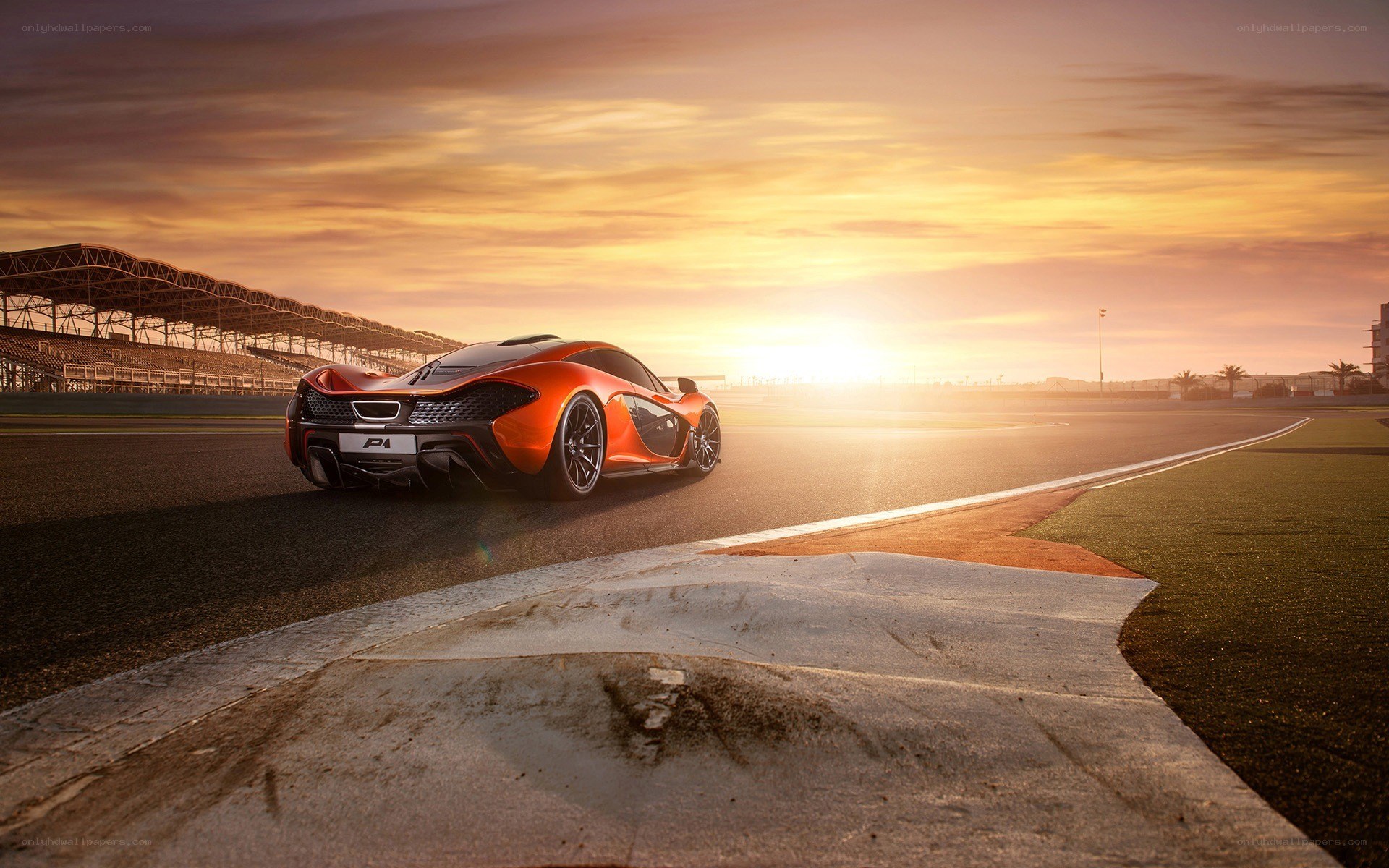 McLaren P1 on racetrack