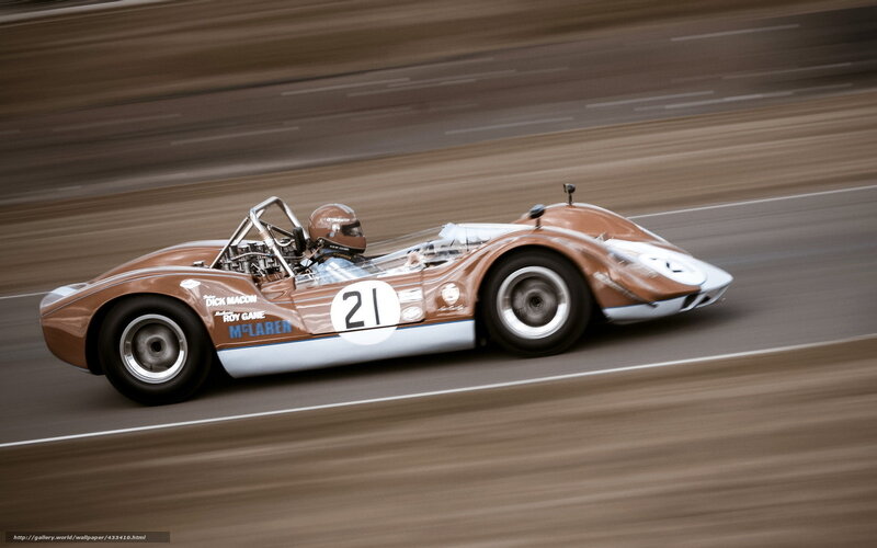 McLaren race car in motion