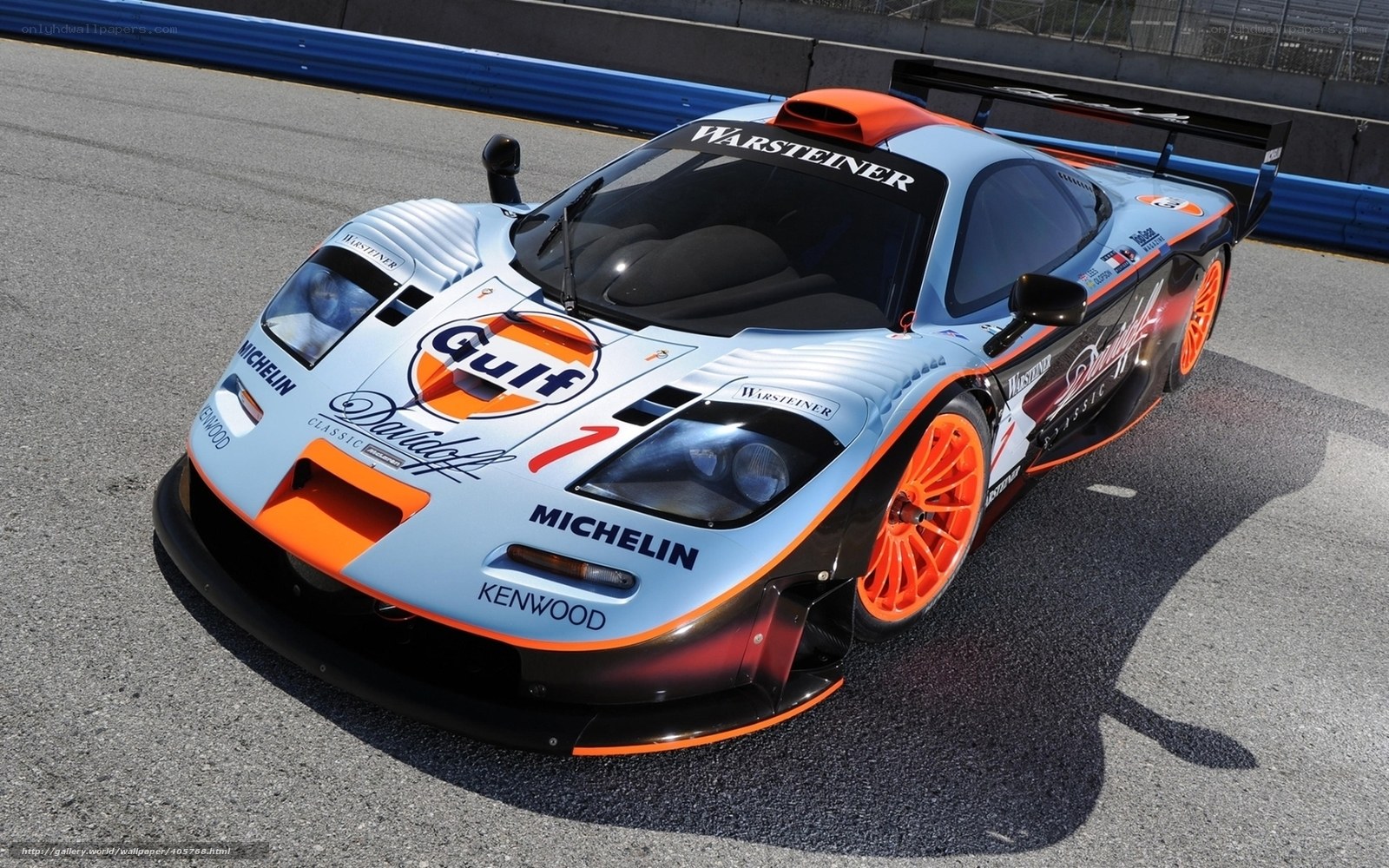 McLaren race car on track