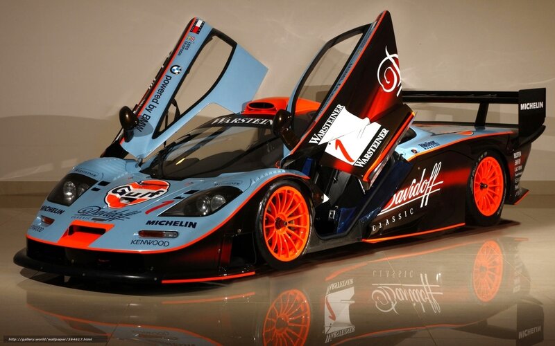 McLaren race car with open doors