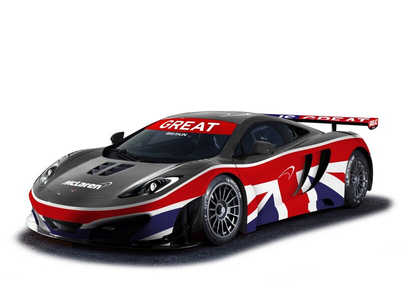 McLaren race car with Union Jack