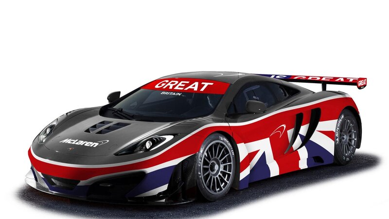 McLaren race car with Union Jack