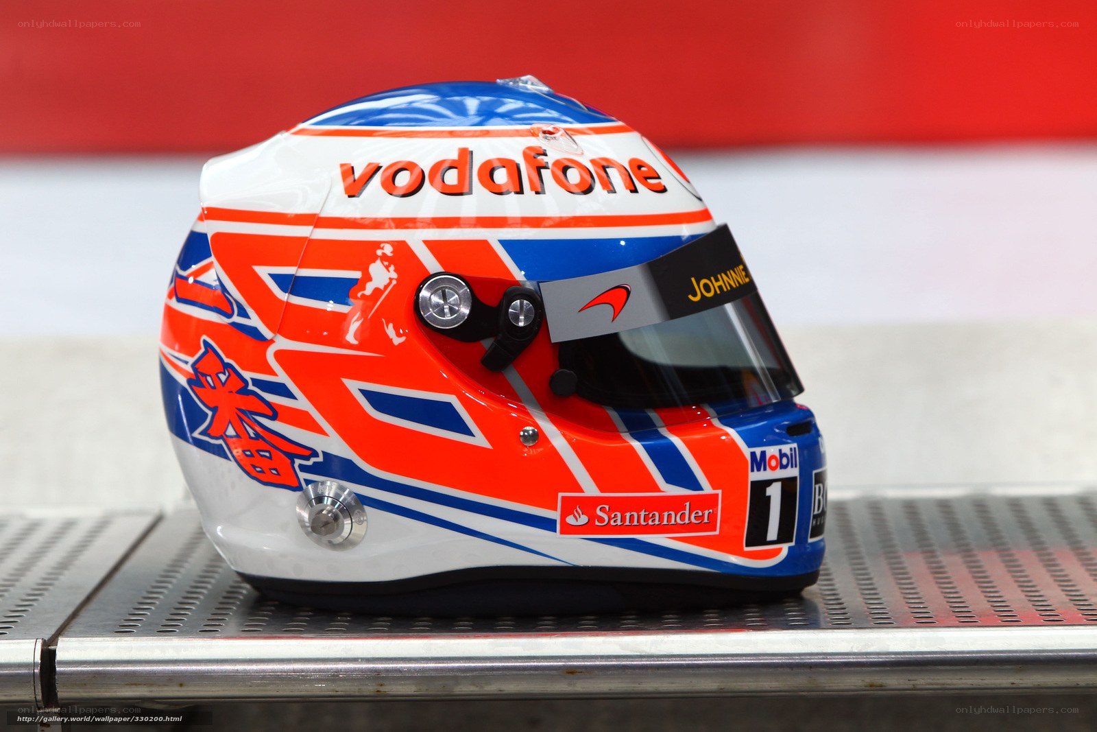 McLaren racing helmet