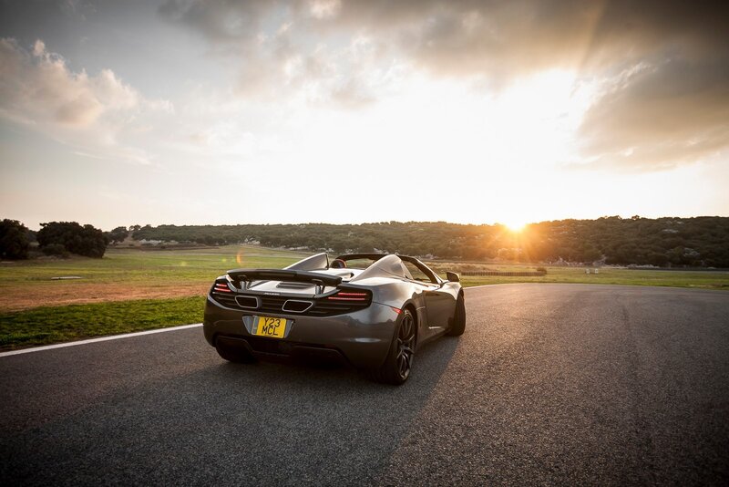McLaren sports car at sunset