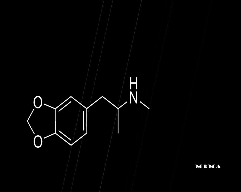 MDMA chemical structure diagram