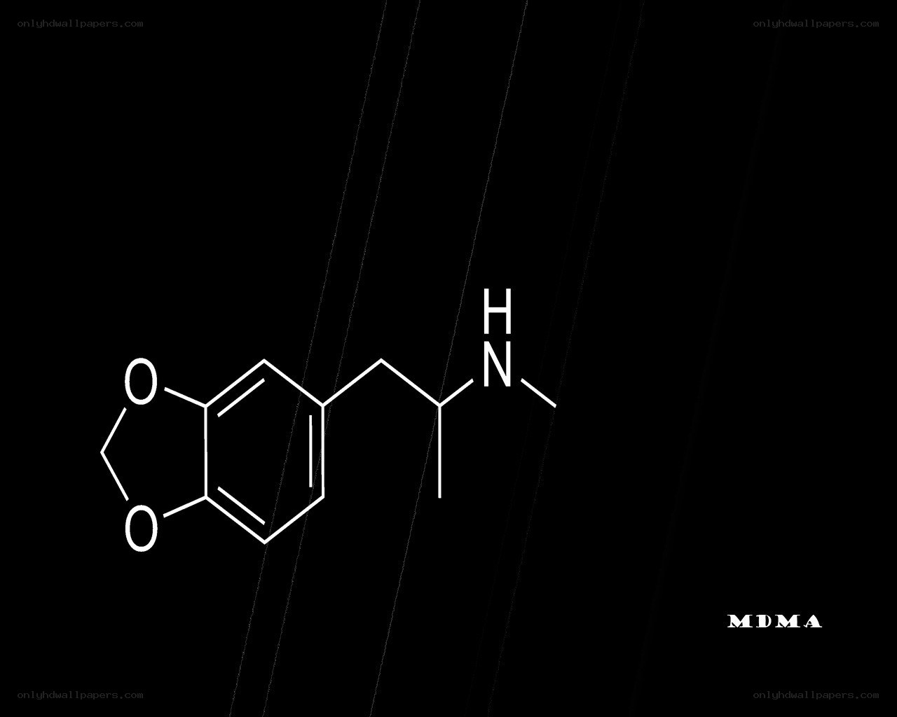 MDMA chemical structure diagram