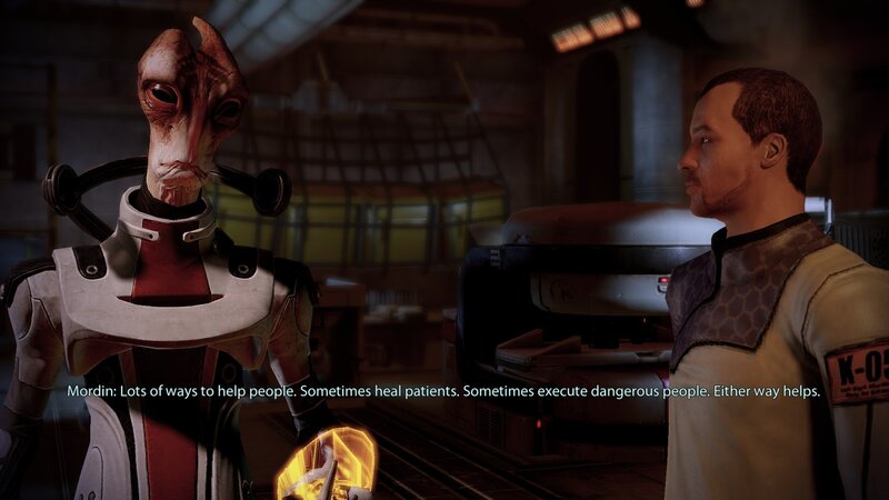 ME2 character dialogue scene