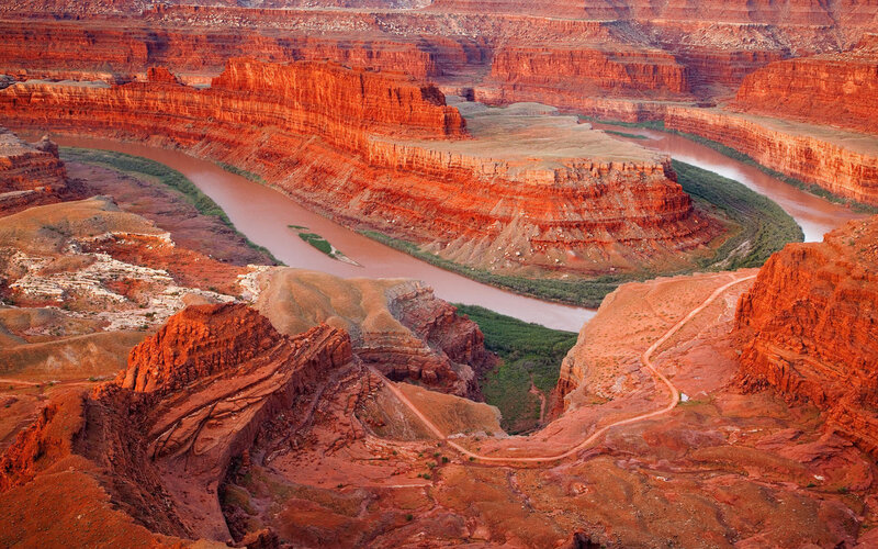 Meandering River in Canyon