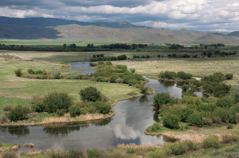 Meandering River in Valley