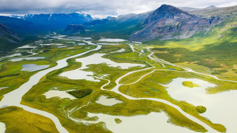 Meandering River Valley — Green