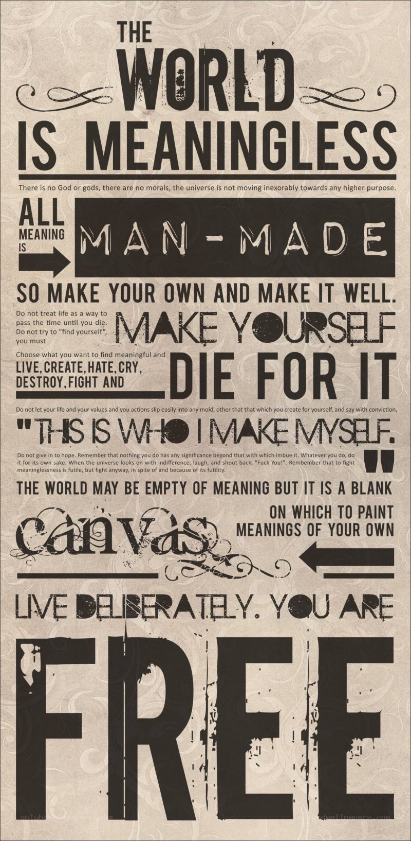 meaning of life poster