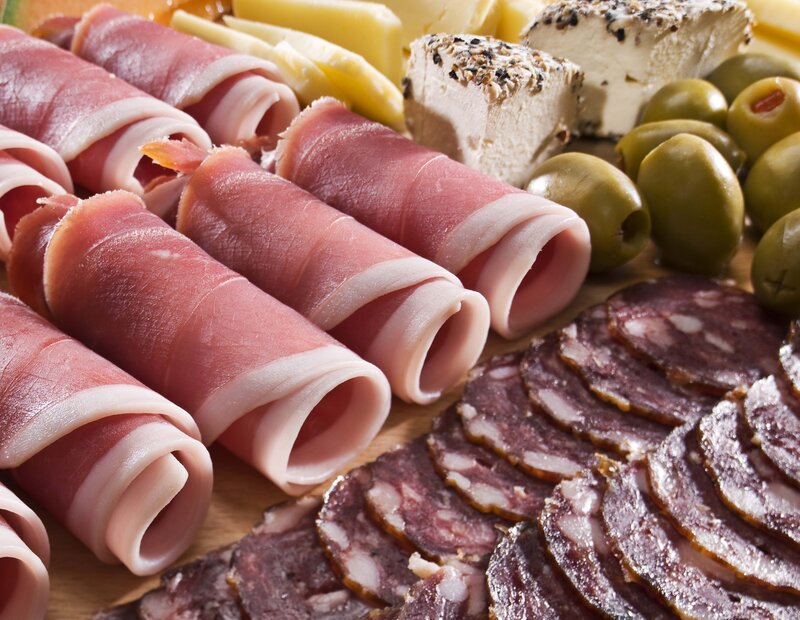 Meat and Cheese Platter — Brown, Appetizing