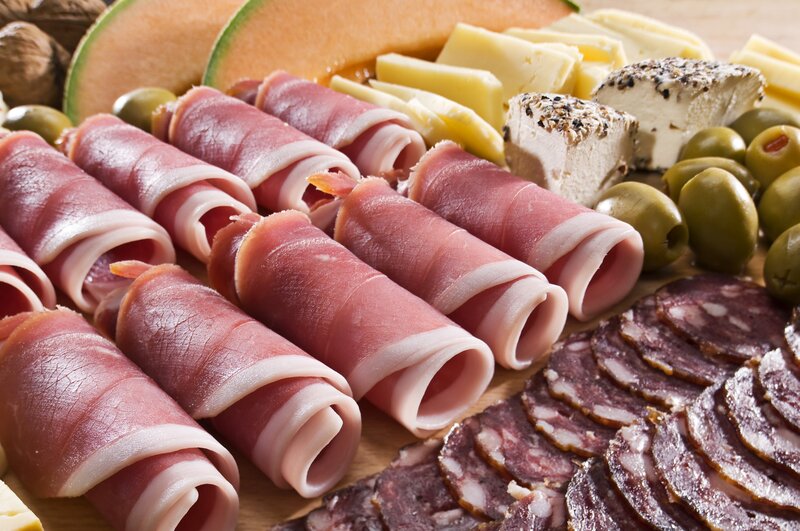 Meat and Cheese Platter — Red, Appetizing