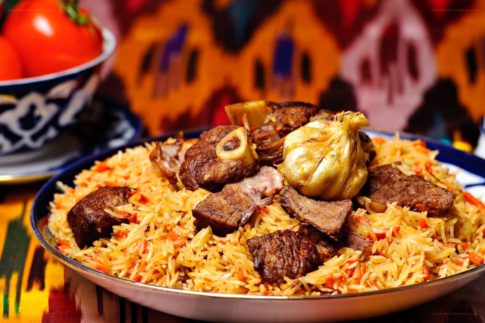 meat and rice pilaf dish