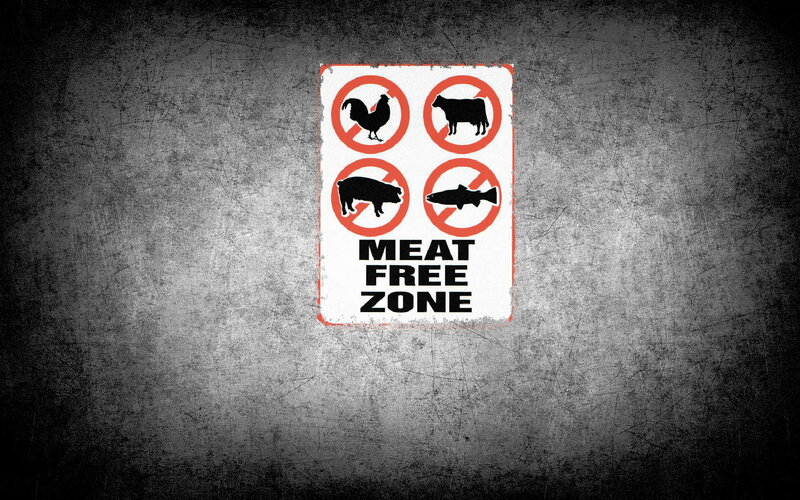 Meat-free Zone Sign
