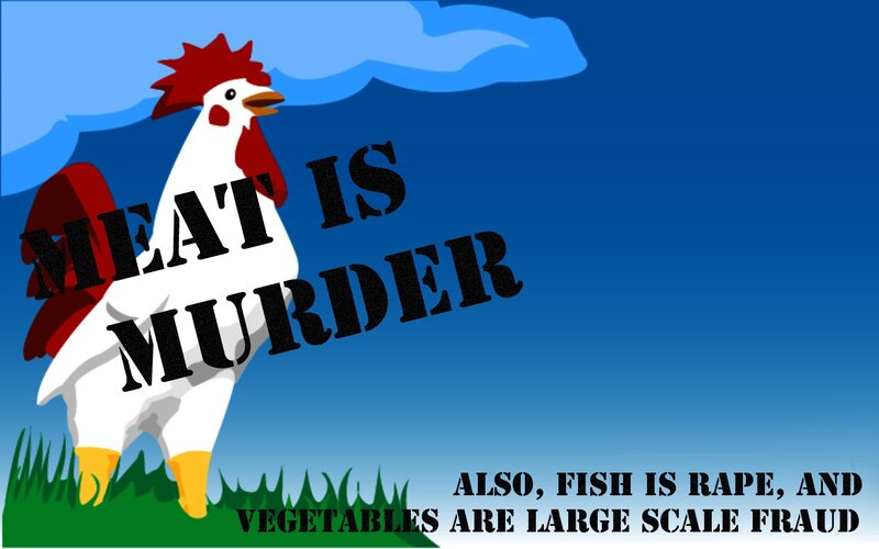 Meat is murder message