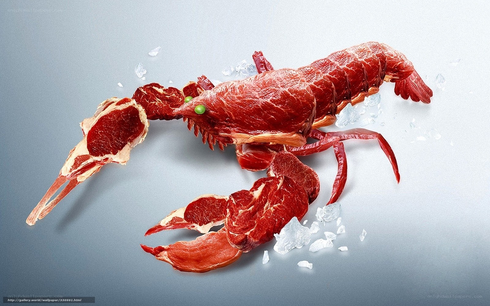 meat lobster sculpture