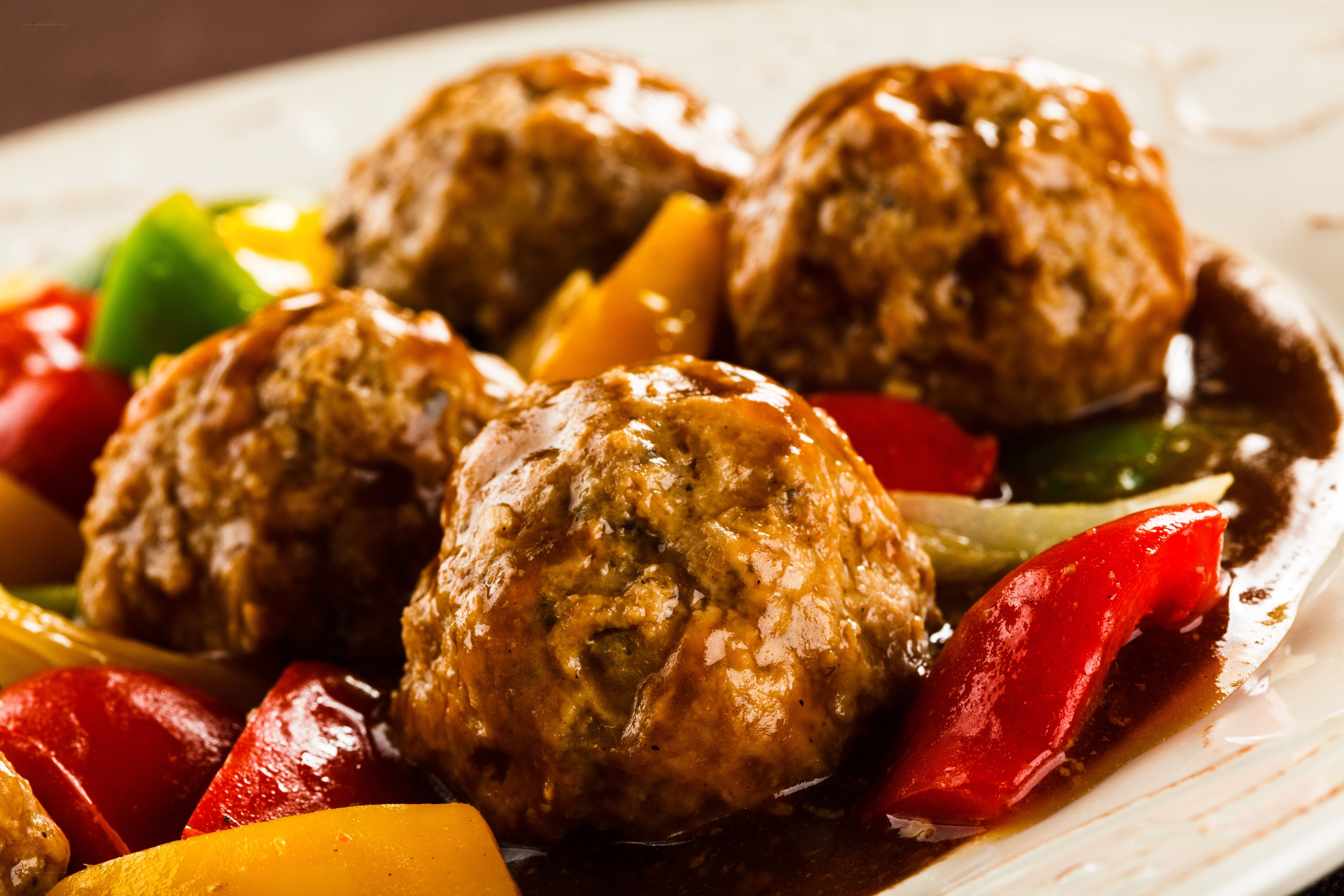 meatballs with bell peppers