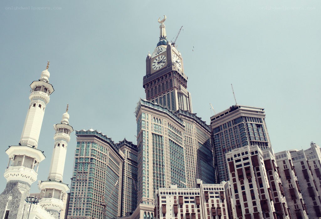 Mecca clock tower and minarets
