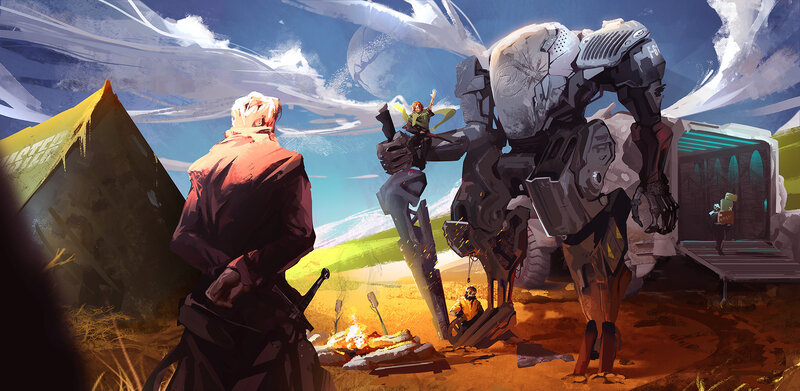 Mech and Warriors — Blue