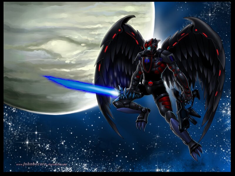 mech angel with sword