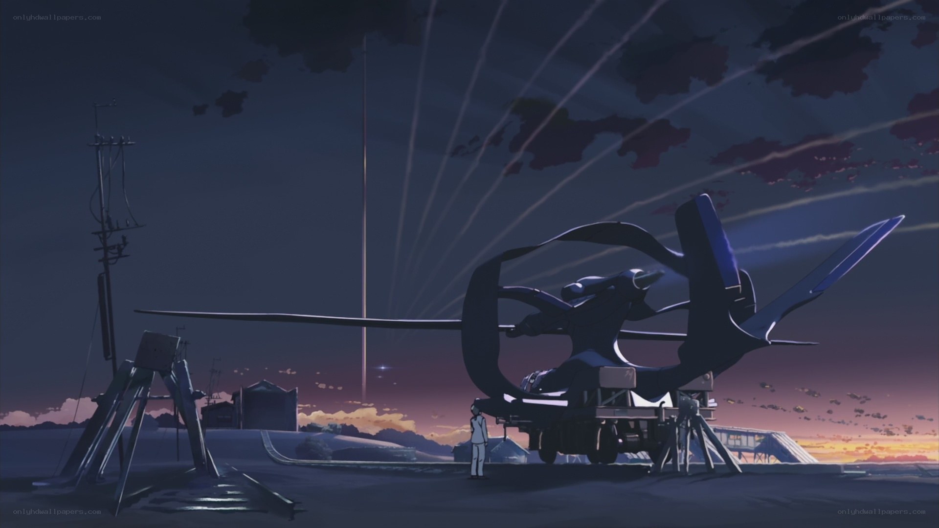 mech at dusk