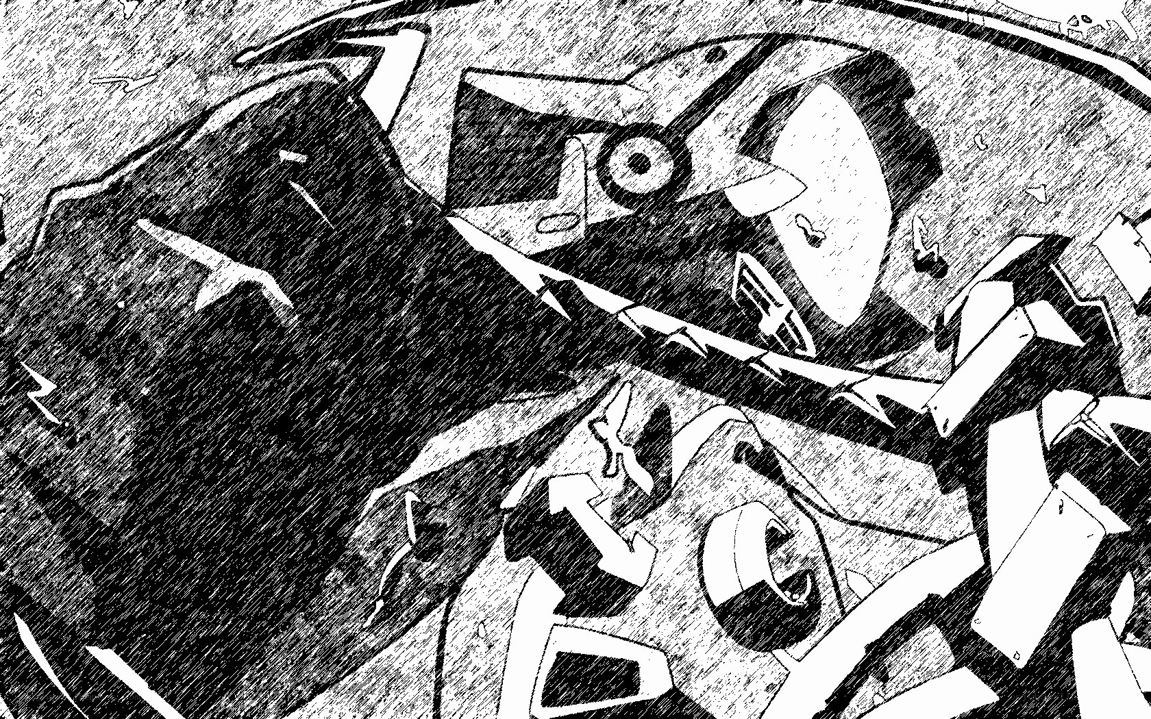 mech battle in rain