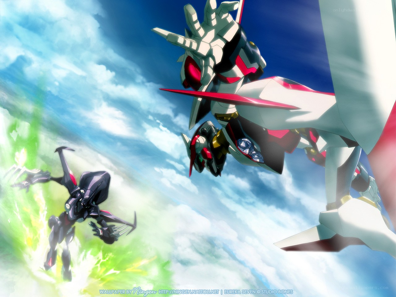 Mech battle in the sky