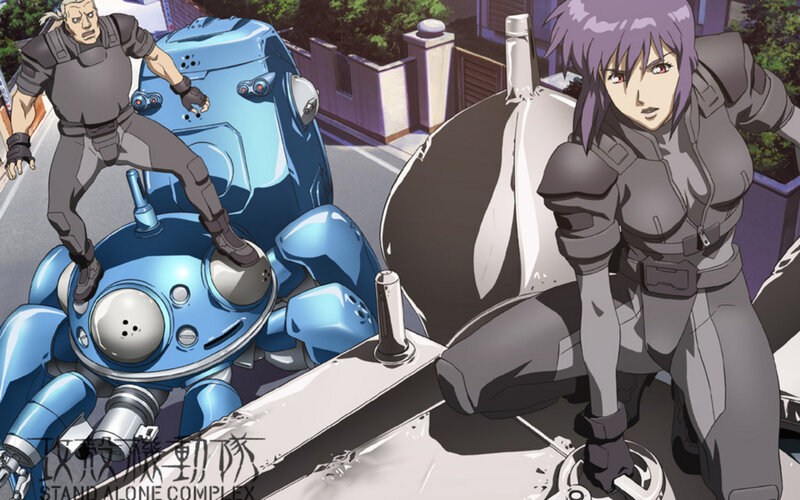 Mech combat scene from anime