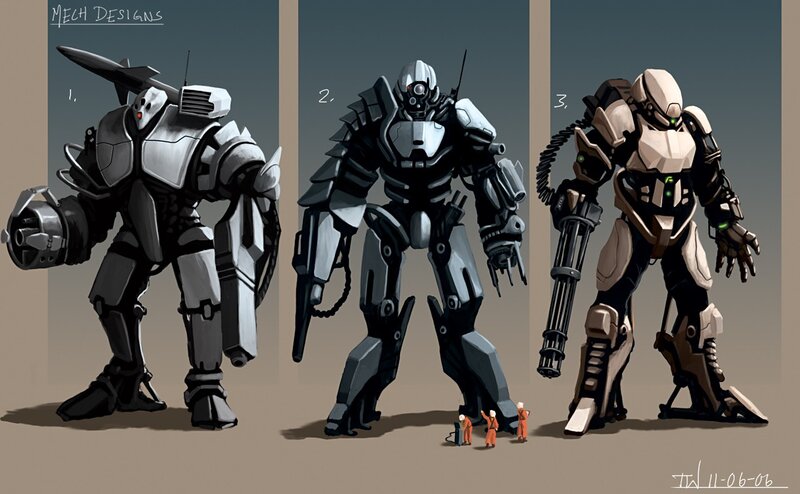 Mech designs concept art