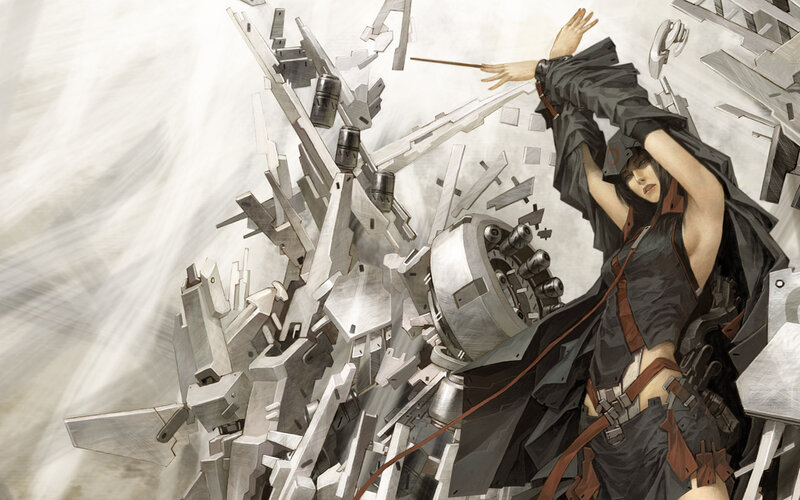 mech destruction scene
