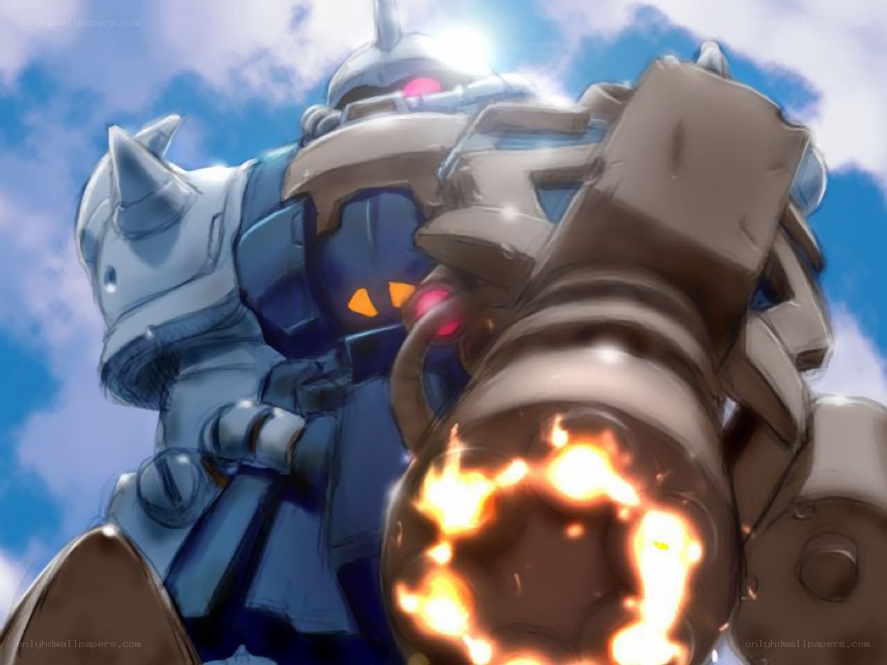 mech firing cannon