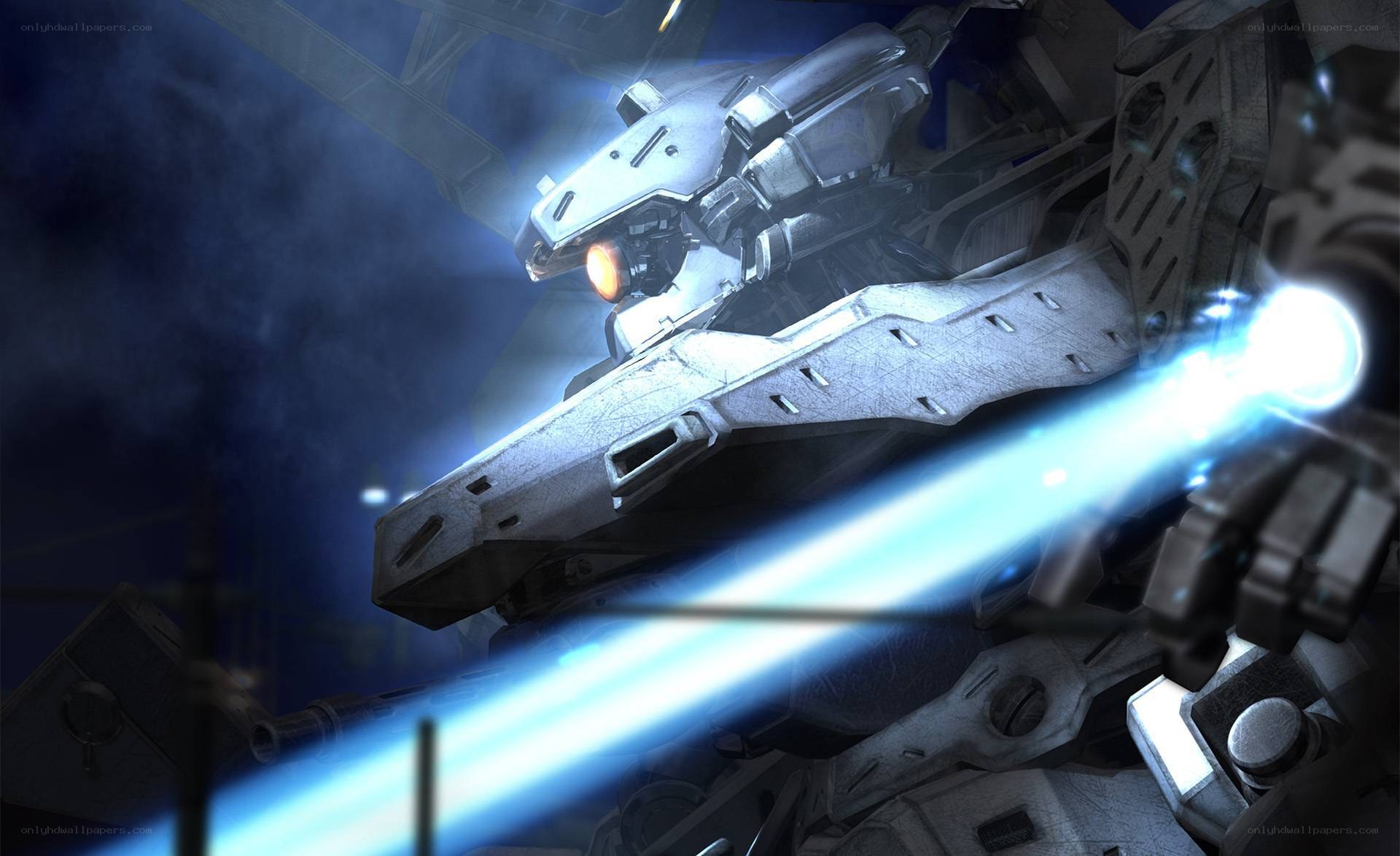 mech firing laser beam