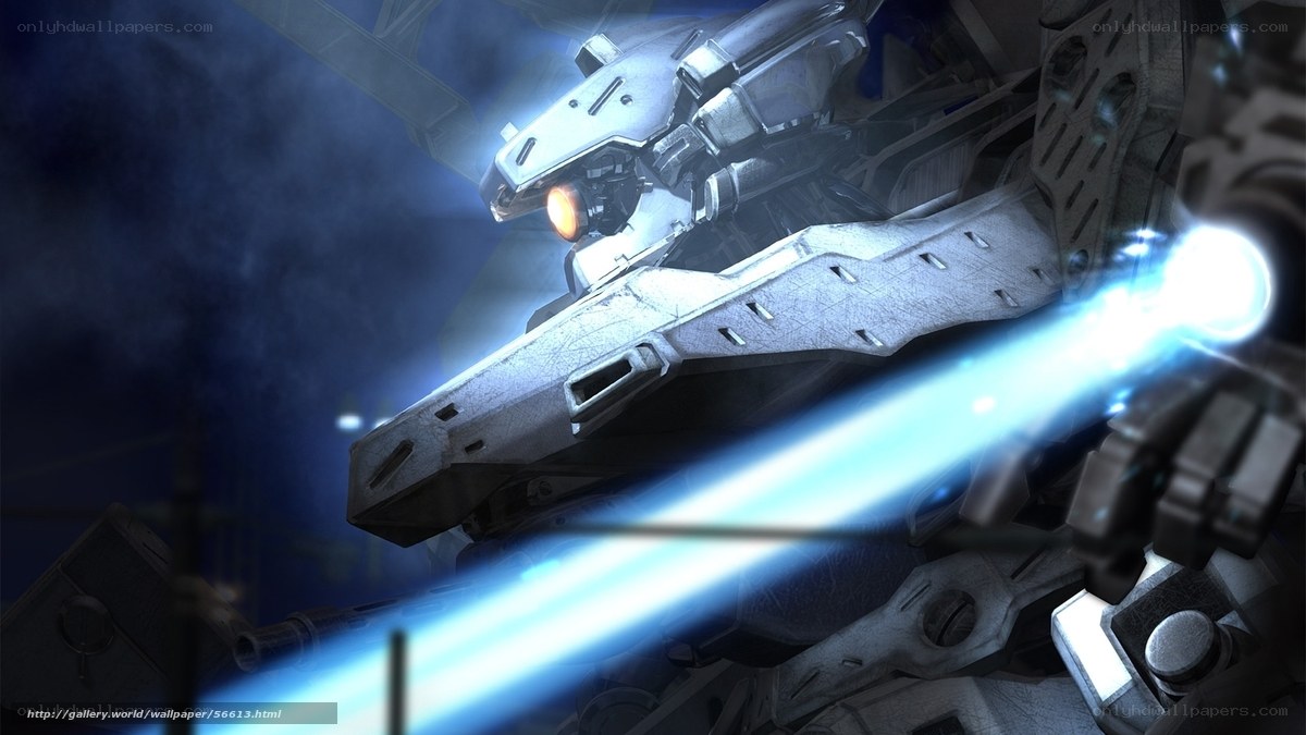 mech firing laser beam