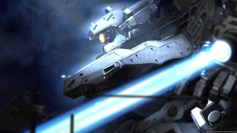 Mech Firing Laser — Blue