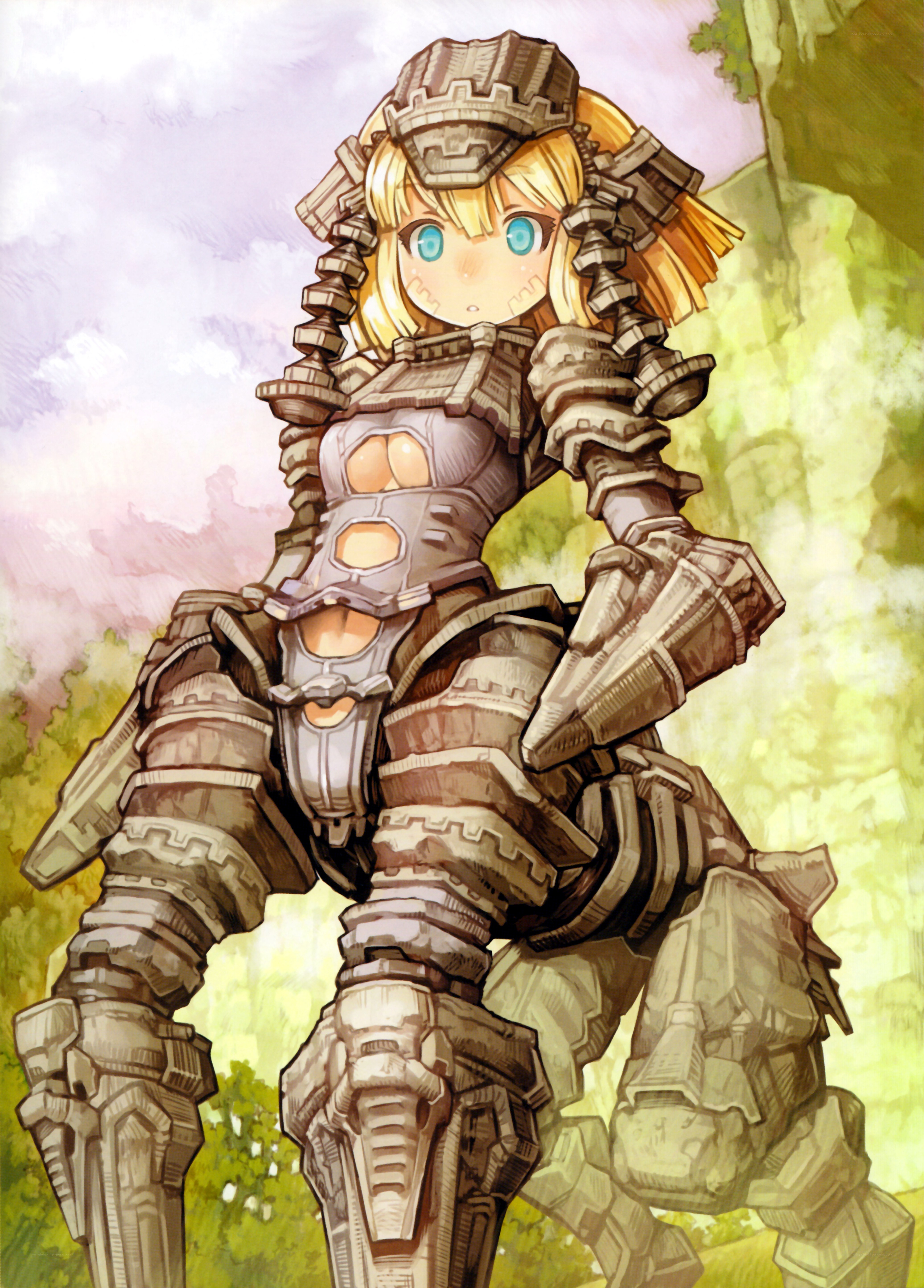 mech girl in armor