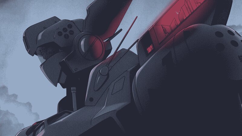 Mech Head Close-up — Gray