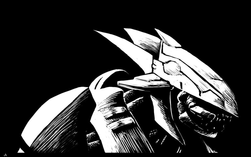 mech head close-up