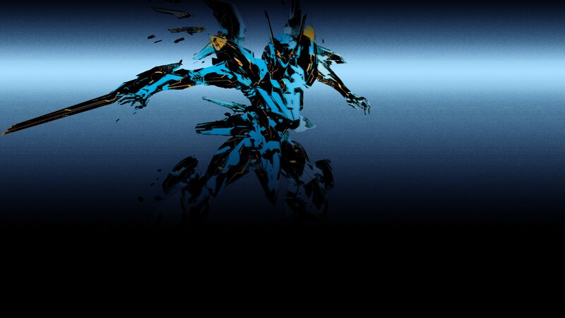 Mech in Blue Light — Dramatic
