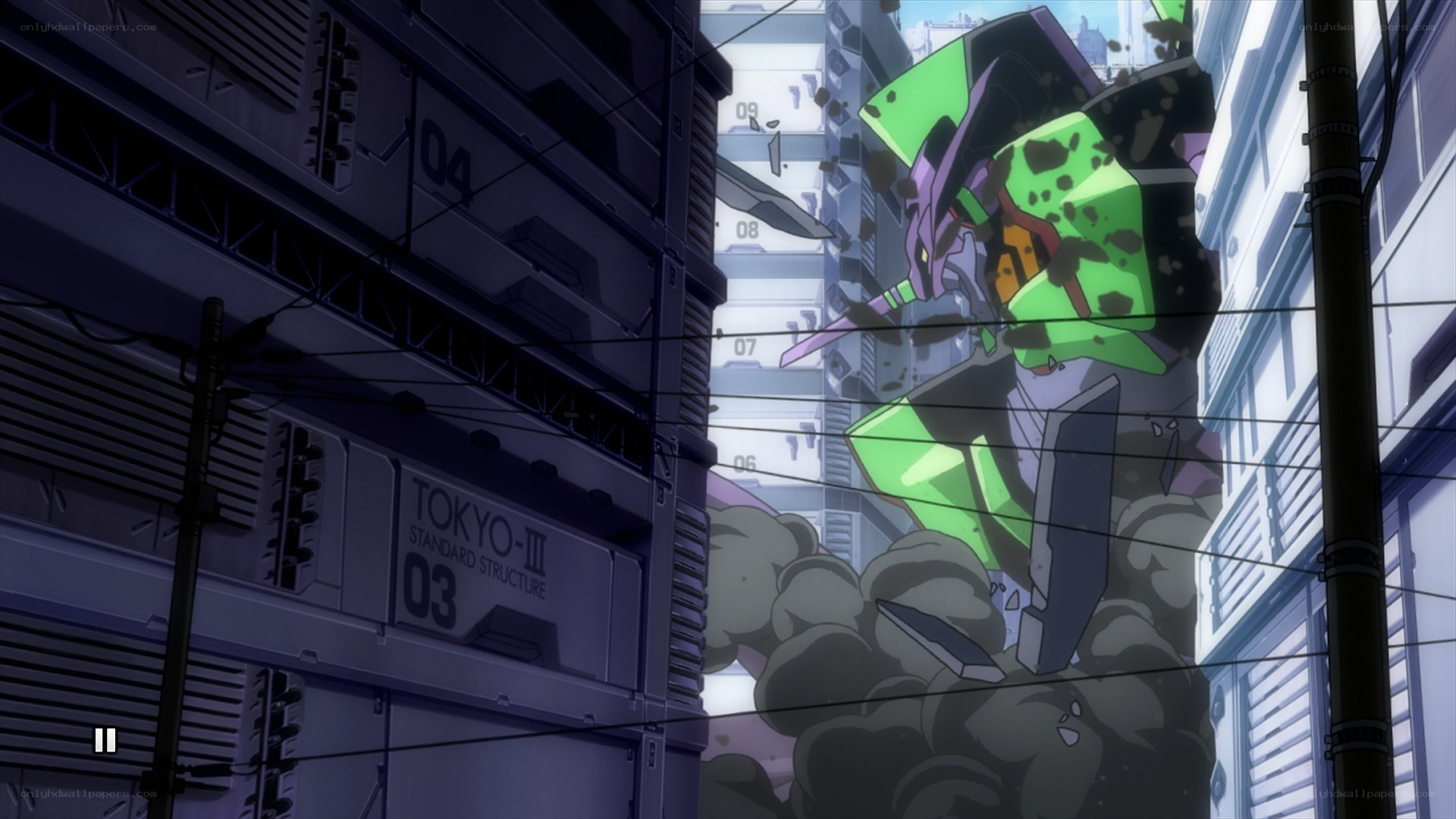 mech in city destruction