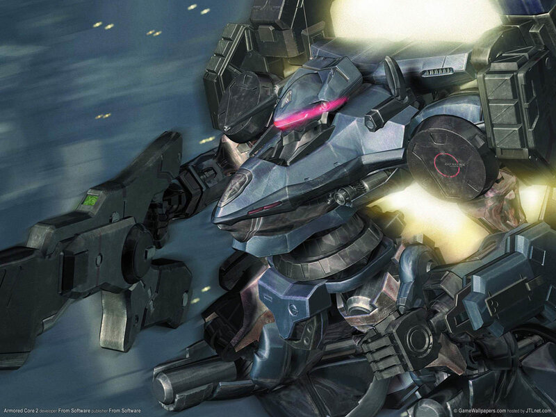 Mech in combat action
