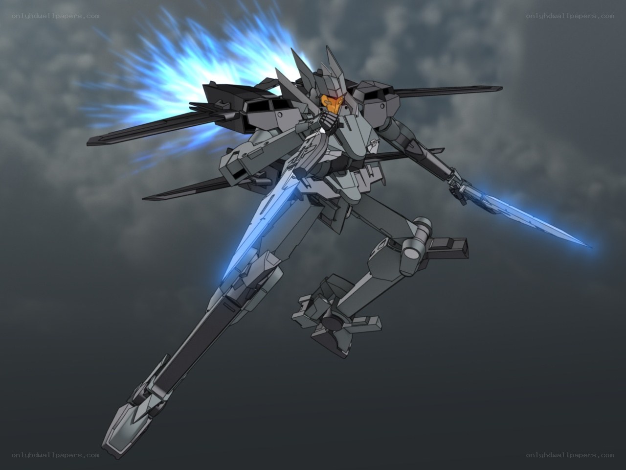mech in combat pose