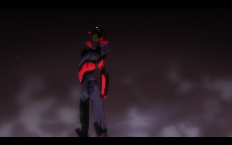 mech in dark sky