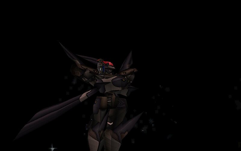 mech in dark space
