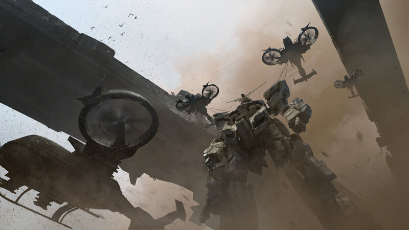 Mech in Desert Combat — Brown