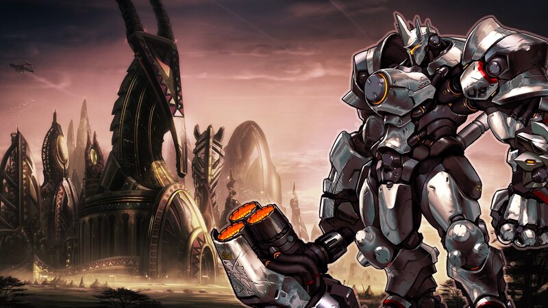 Mech in Front of City