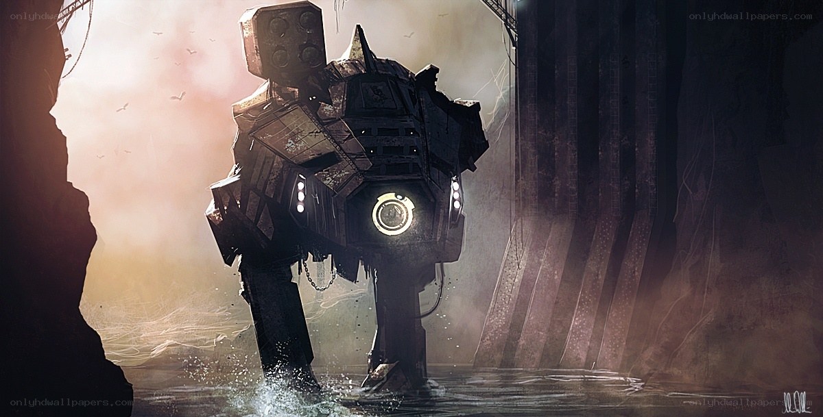 mech in shallow water